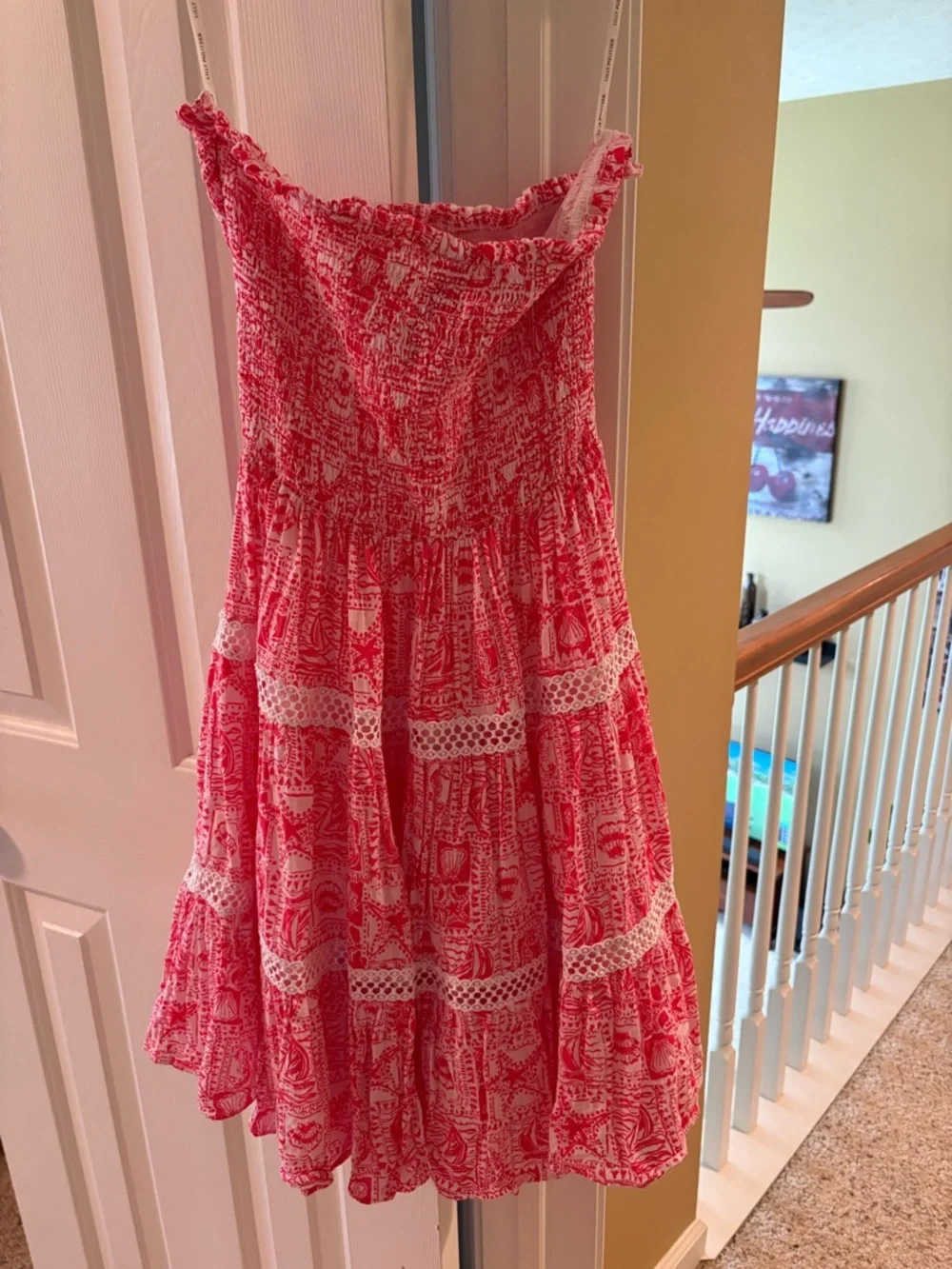 Lilly Pulitzer Kelvina Strapless Smocked Dress Summer 2024 - Picture 1 of 3
